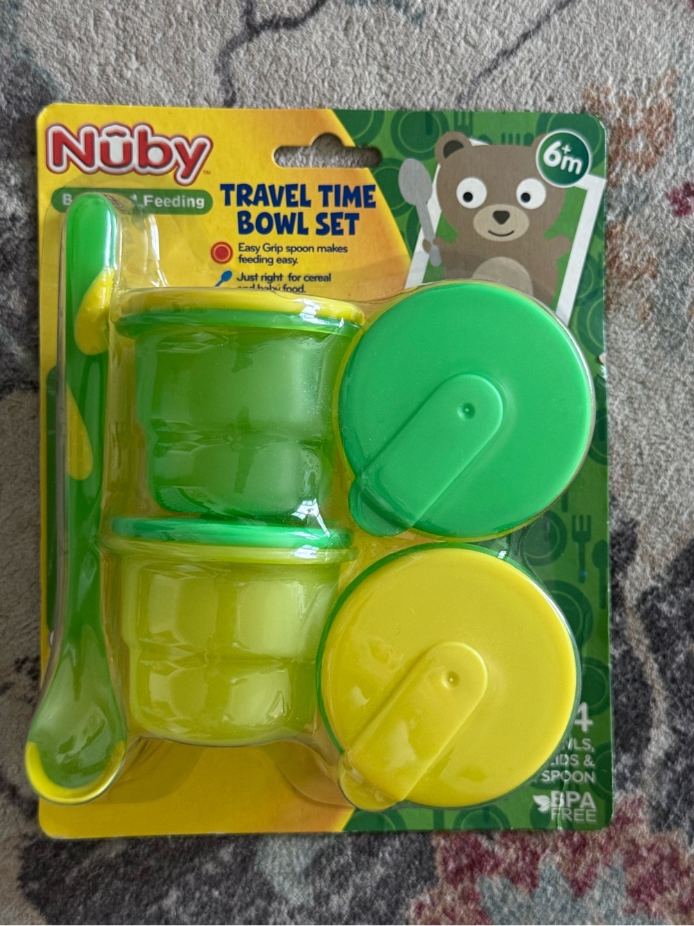 Travel Time Bowl Set - Green & Yellow